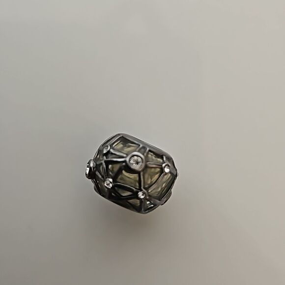 Chamilia Glass Charm With White Stone 925 Stamped - Picture 12 of 16